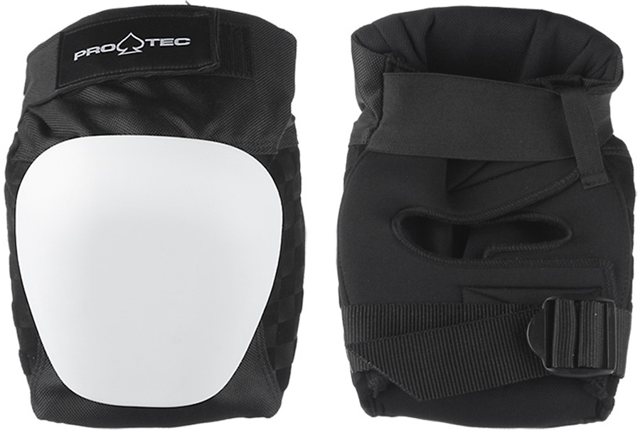 Protec DropIn Skateboard Knee Pads, L / XL, Black/White